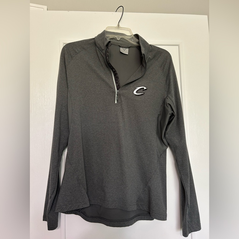 Women’s Cleveland Cavaliers Gray Quarter-Zip Pullover with Logo